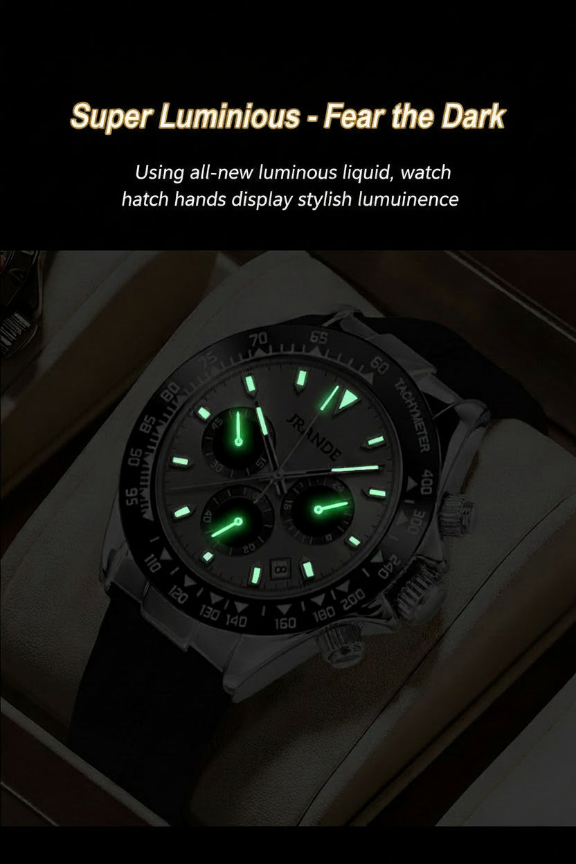 JRANDE H6527G Quartz Watches for Men 30M Waterproof