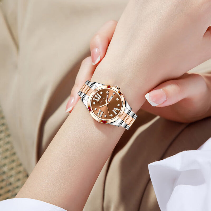 Montre à quartz JRANDE H9780L pour femme | Acier inoxydable | Résistante à l'eau