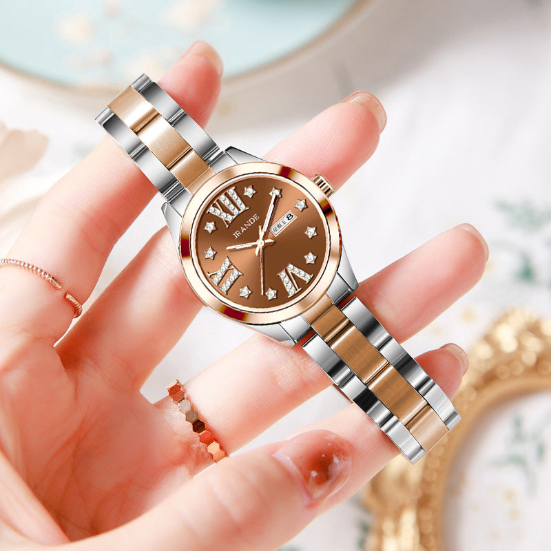 Montre à quartz JRANDE H9780L pour femme | Acier inoxydable | Résistante à l'eau
