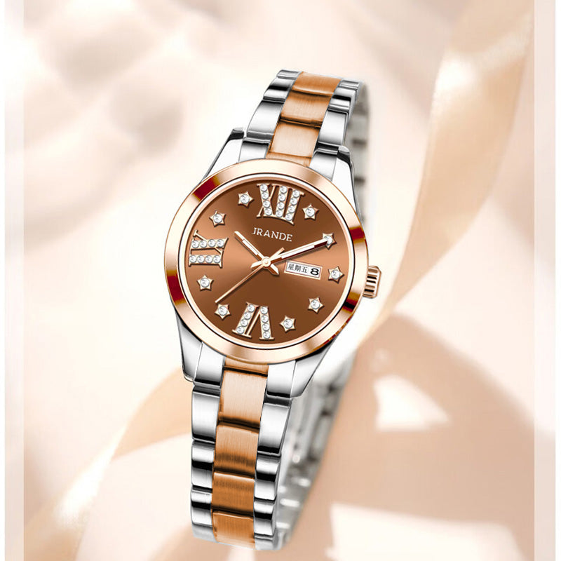 Montre à quartz JRANDE H9780L pour femme | Acier inoxydable | Résistante à l'eau