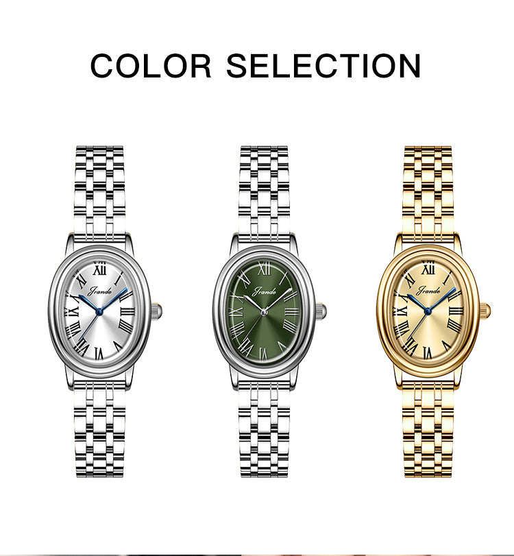 JRANDE H9758L Quartz Watches Stainless Steel 30M Water Resistant