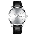 JRANDE J6703G Men's Leather Strap Quartz Watch | Stainless Steel | Water Resistant